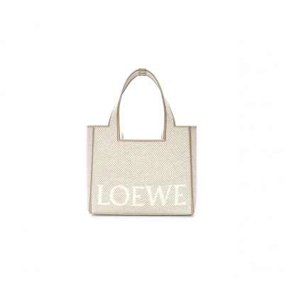 LOEWE SMALL LOEWE FONT TOTE IN JACQUARD CANVAS ALF1B59X14-2370 (24*19.5*11cm)